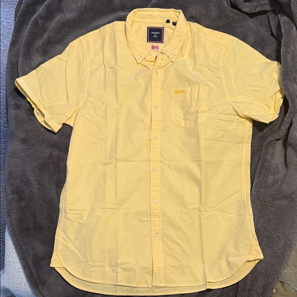 Superdry Men's Yellow Button-Down Shirt - XL